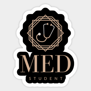 Med Student Stethoscope Sticker